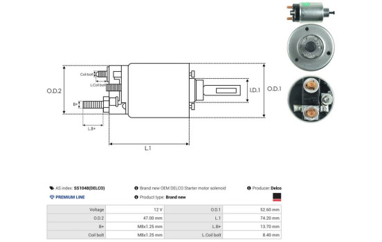 Interruptor de solenoide, motor de arranque, Imagen 4