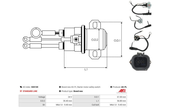 Interruptor de solenoide, motor de arranque, Imagen 5
