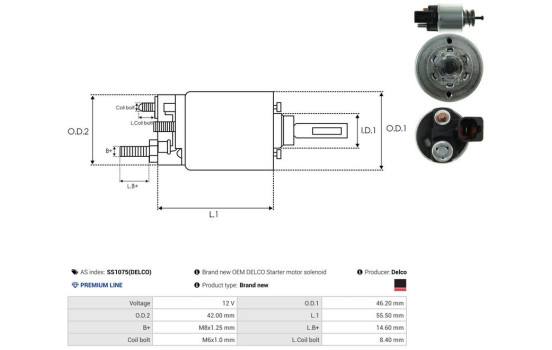 Interruptor de solenoide, motor de arranque, Imagen 4