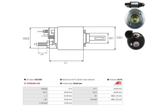 Interruptor de solenoide, motor de arranque, Imagen 4
