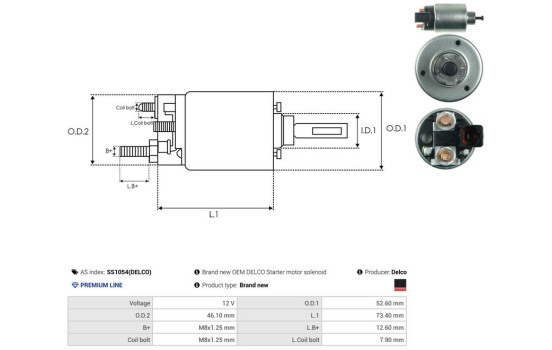 Interruptor de solenoide, motor de arranque, Imagen 4