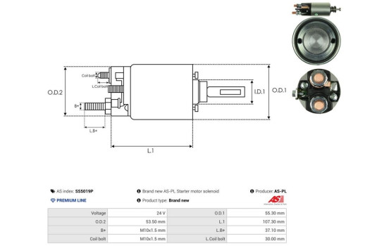 Interruptor de solenoide, motor de arranque, Imagen 4