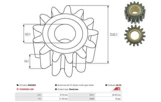 Kit de reparación, motor de arranque, Imagen 3
