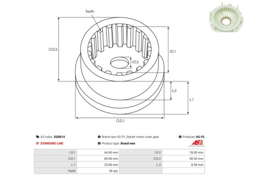 Kit de reparación, motor de arranque, Imagen 2