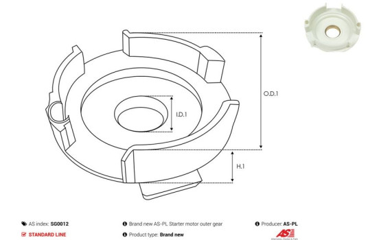 Kit de reparación, motor de arranque, Imagen 3