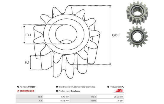 Kit de reparación, motor de arranque, Imagen 3