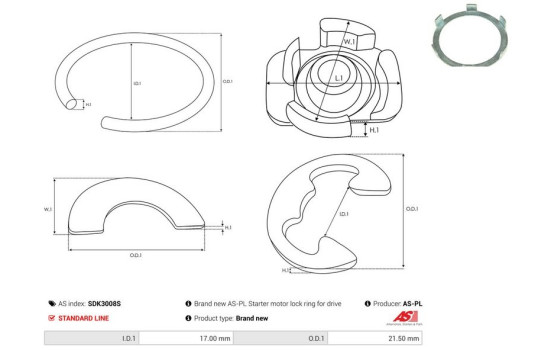 Kit de reparación, motor de arranque, Imagen 2