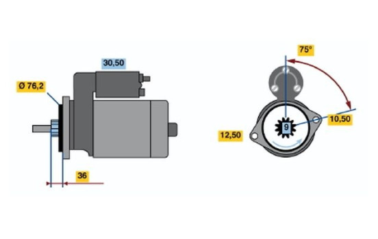 Motor de arranque 1053 Bosch, Imagen 2
