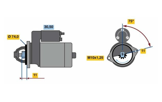 Motor de arranque 1650 Bosch, Imagen 2