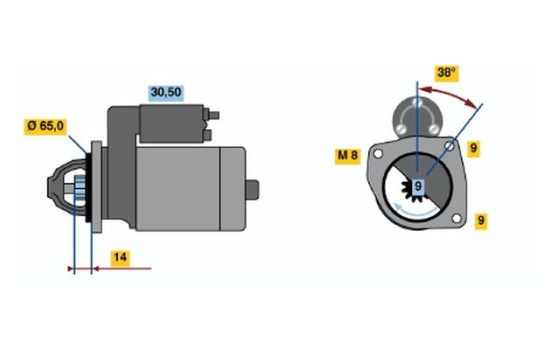 Motor de arranque 1703 Bosch, Imagen 2
