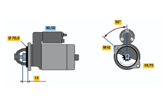 Motor de arranque 1766 Bosch, Imagen 2