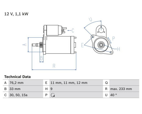Motor de arranque 1820 Bosch