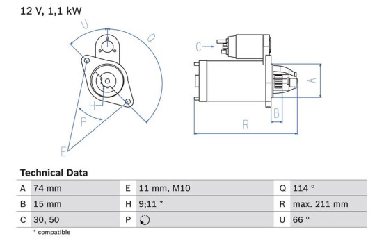 Motor de arranque 1848 Bosch