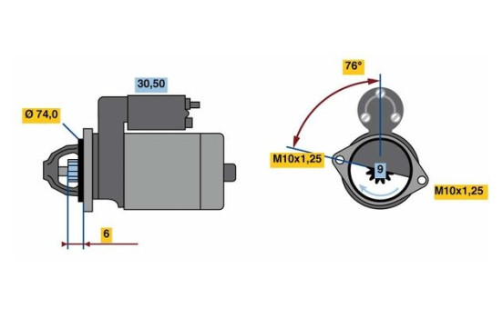 Motor de arranque 1868 Bosch, Imagen 2