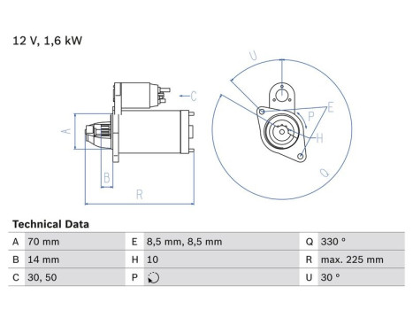 Motor de arranque 2126 Bosch
