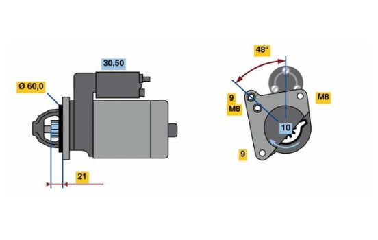 Motor de arranque 2197 Bosch, Imagen 2
