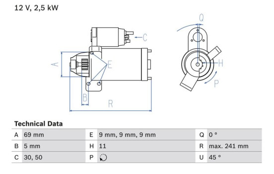 Motor de arranque 2202 Bosch