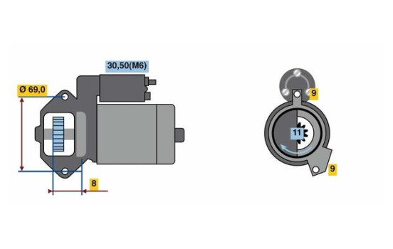 Motor de arranque 2202 Bosch, Imagen 2