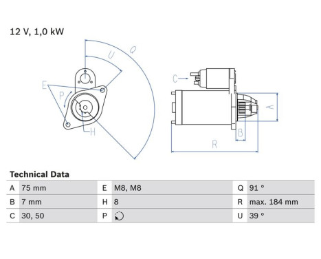 Motor de arranque 2210 Bosch