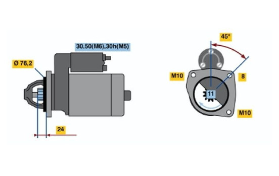 Motor de arranque 2258 Bosch, Imagen 2