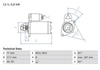 Motor de arranque 2259 Bosch