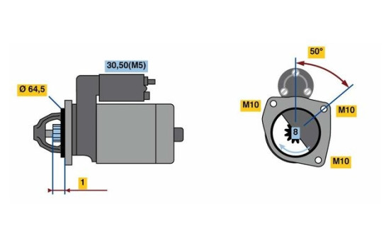 Motor de arranque 2281 Bosch, Imagen 2