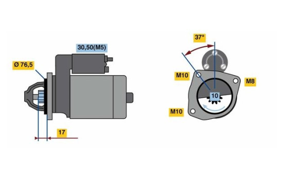 Motor de arranque 2353 Bosch, Imagen 2