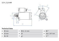 Motor de arranque 2516 Bosch