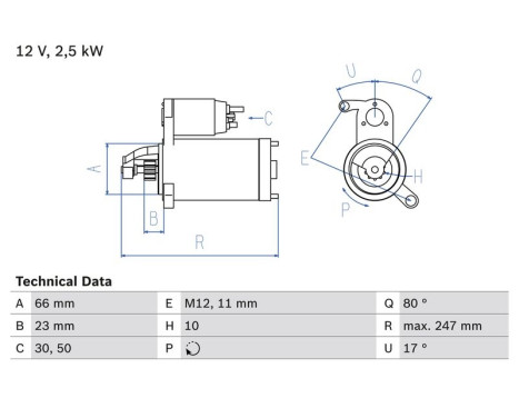 Motor de arranque 2516 Bosch