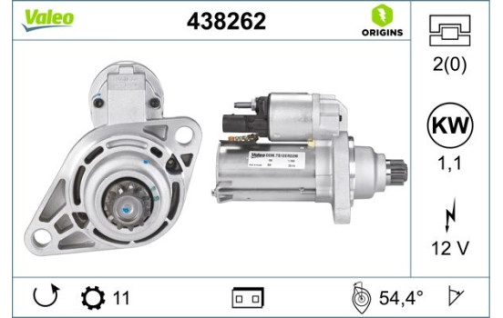 Motor de arranque 438262 Valeo