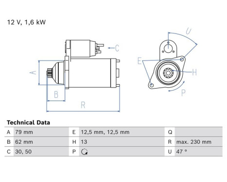 Motor de arranque / Arranque 0 986 026 970 Bosch