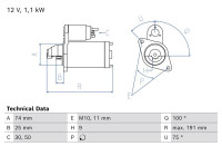 Motor de arranque / Arranque 2568 Bosch