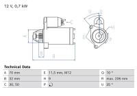Motor de arranque / Arranque 2702 Bosch