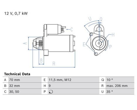 Motor de arranque / Arranque 2702 Bosch