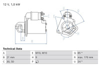 Motor de arranque / Arranque 2808 Bosch