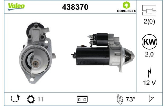 Motor de arranque / Arranque 438370 Valeo