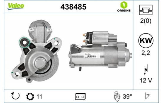 Motor de arranque / Arranque 438485 Valeo