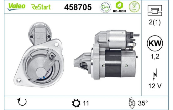 Motor de arranque / Arranque 458705 Valeo, Imagen 2