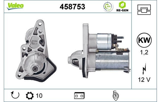 Motor de arranque / Arranque 458753 Valeo, Imagen 2