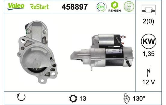 Motor de arranque / Arranque 458897 Valeo, Imagen 2