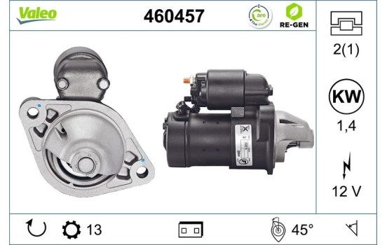Motor de arranque / Arranque 460457 Valeo, Imagen 2