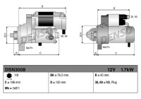 Motor de arranque / Arranque DSN3008 Denso
