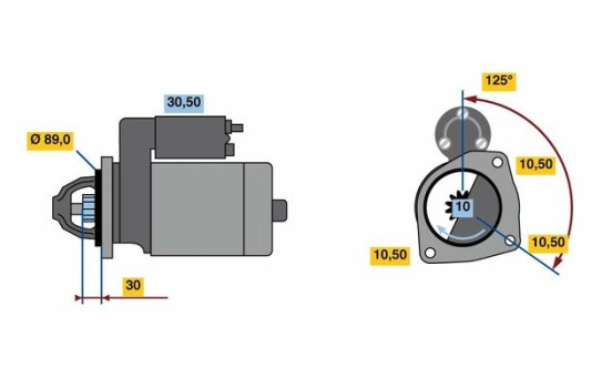 Motor de arranque / Arranque HX95-M24V(R) Bosch, Imagen 5