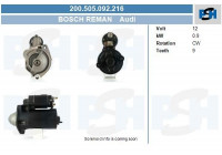 Motor de arranque Audi 0,9 kw 0.001.112.013-R Bosch