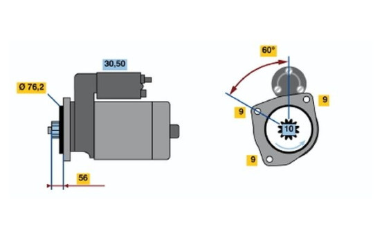 Motor de arranque DB(L)12V2,0KW Bosch, Imagen 5