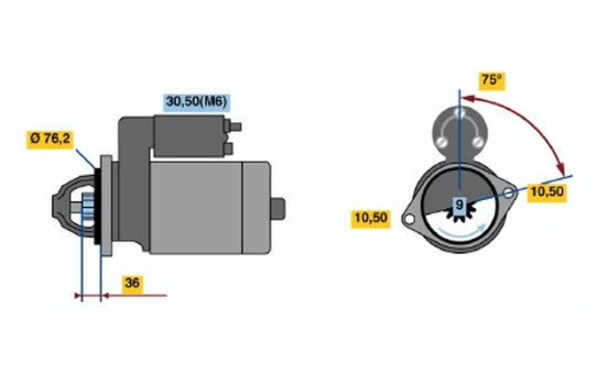 Motor de arranque DW(L)12V1,7KW Bosch, Imagen 5