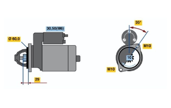 Motor de arranque DW(R)12V1,7KW Bosch, Imagen 5