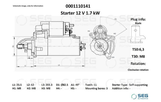 Motor de arranque Ferrari 1,7 kw, Imagen 6