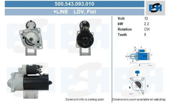 Motor de arranque Fiat 2,2 kw, Imagen 9