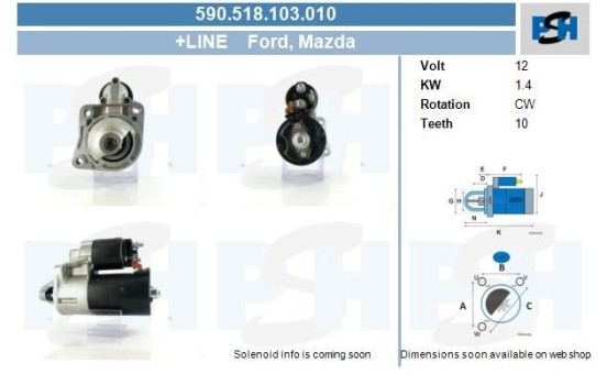 Motor de arranque Ford 1,4 kw, Imagen 5